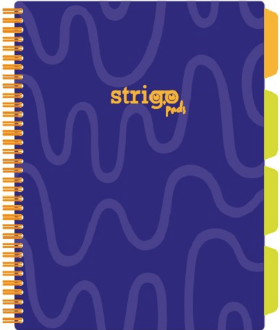 Caiet cu spirala si separatoare - Pads Project Book - Neon - A4, Matematica | Strigo