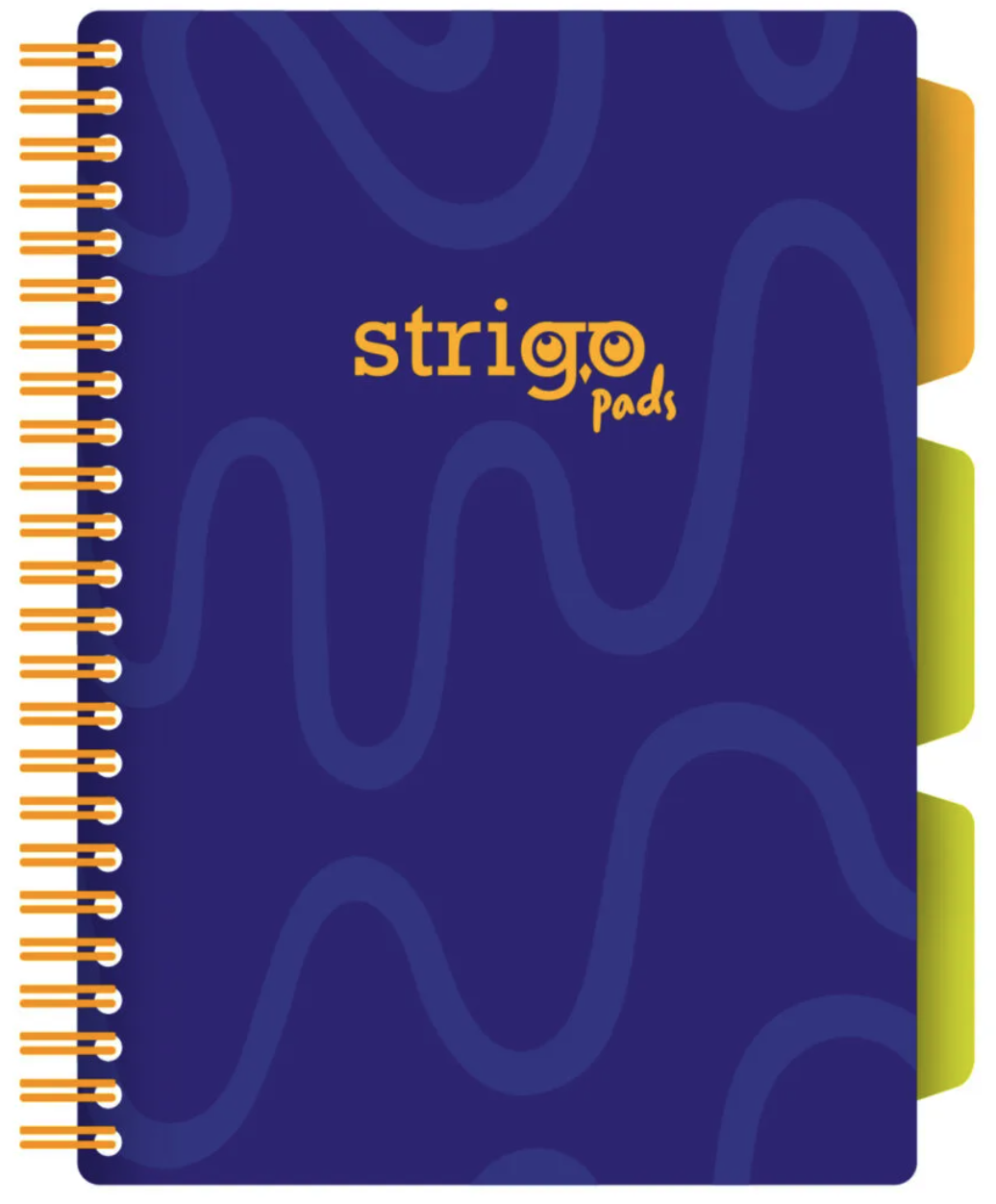 Caiet matematica cu spirala si separatoare A5 (100 file) - Strigo Pads Project Book (Albastru Neon) | Strigo