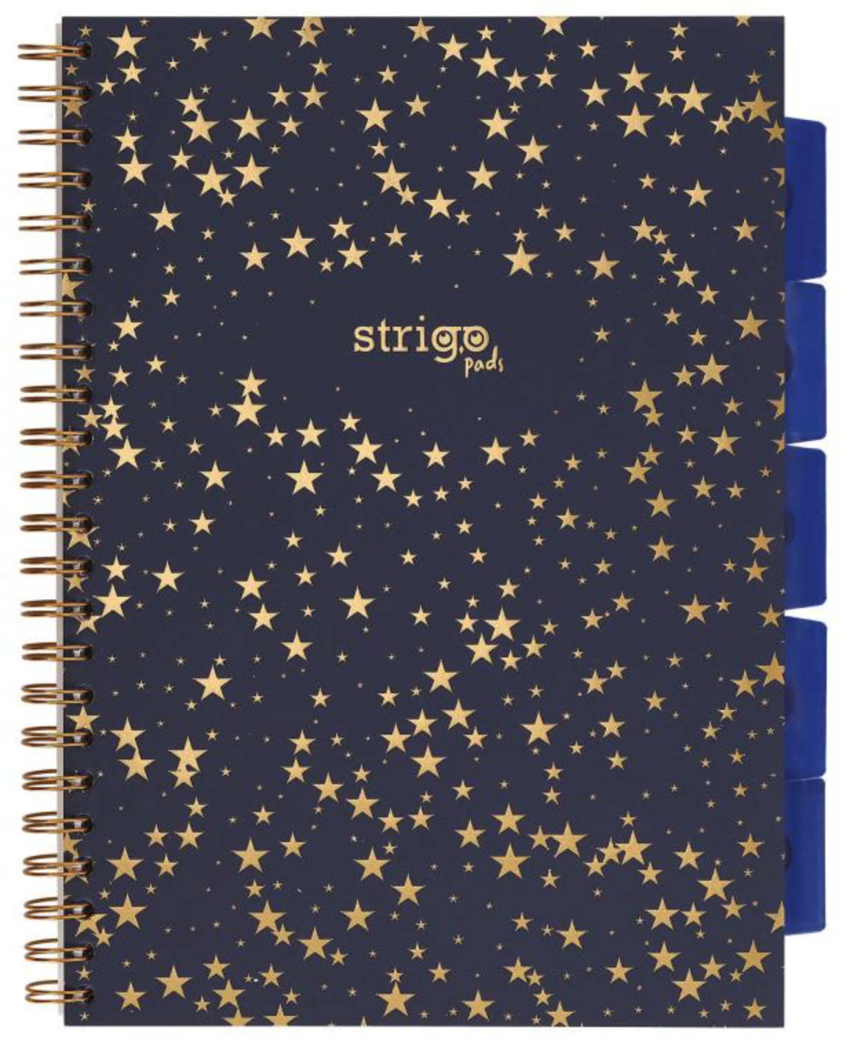 Caiet matematica cu spirala si separatoare A4 (100 file) - Strigo Pads Project Book (Stars) | Strigo