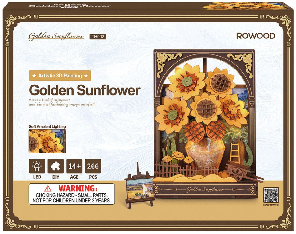 Puzzle 3D - Golden Sunflower | Rowood