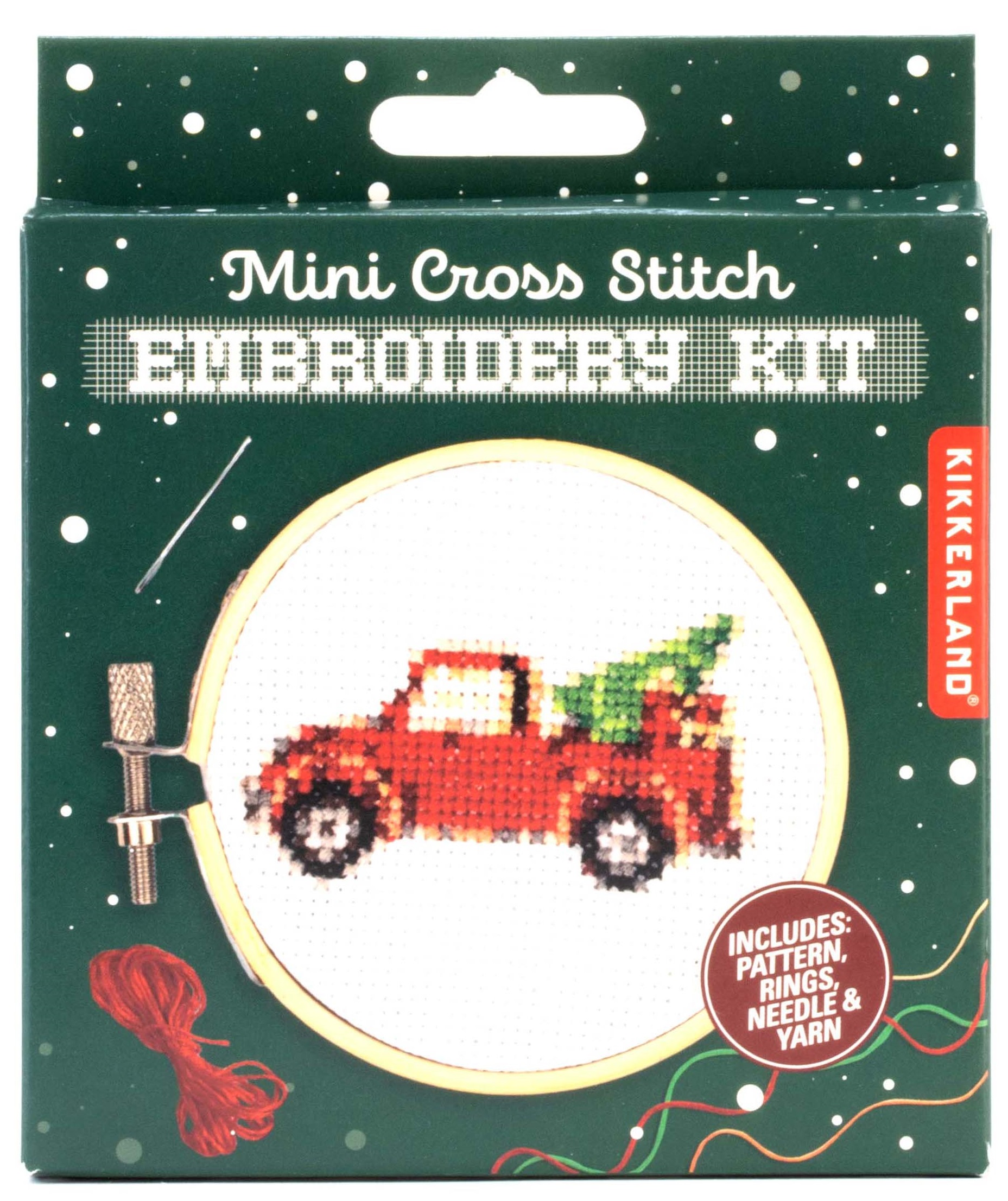 Set creativ broderie - Truck with Christmas Tree - Kikkerland | Kikkerland
