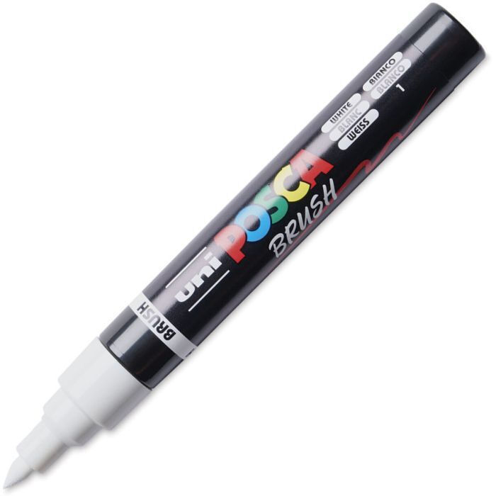 Marker - Varf pensula - Alb | Uni
