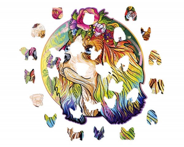 Puzzle clasic 110 piese - Lucky Puppies: Bella | Wood Trick