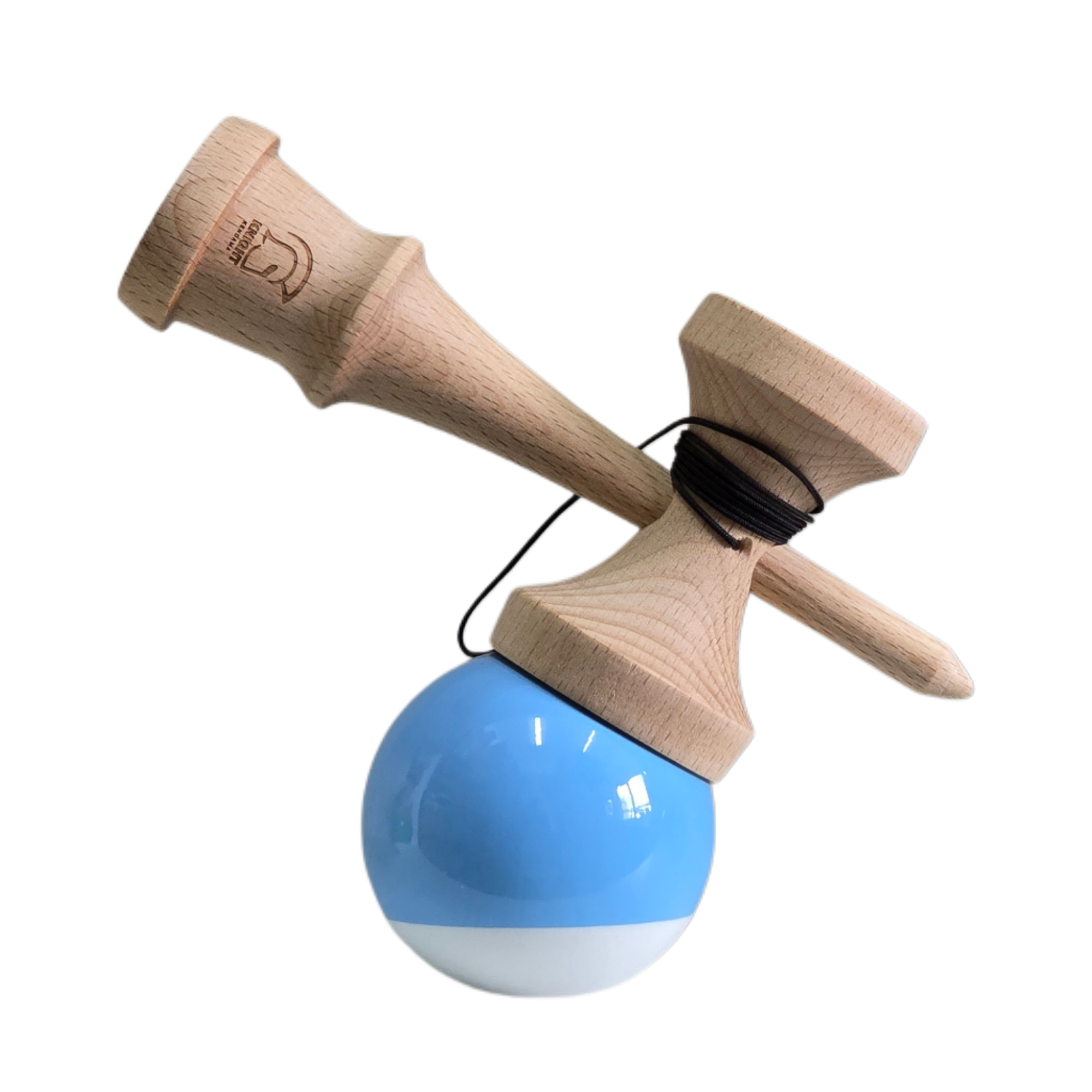 Kendama - Knight - Super Sticky Paint, Big Cups - Baby Blue/White | Knight