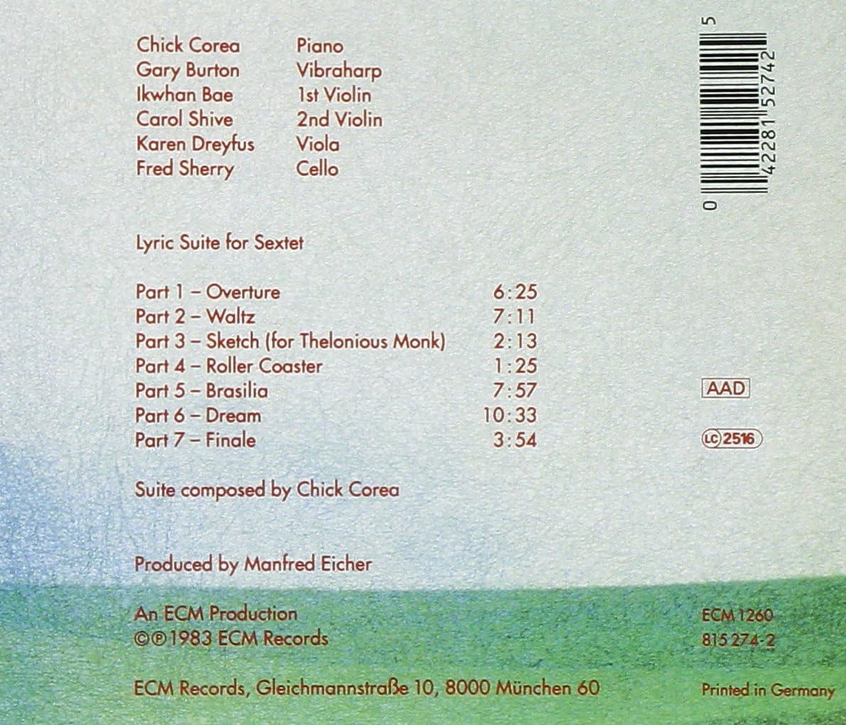 Lyric Suite For Sextet | Chick Corea, Gary Burton
