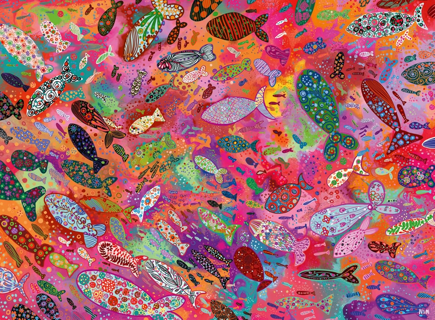 Puzzle - Fish in Fuchsia, 500 piese | Ravensburger