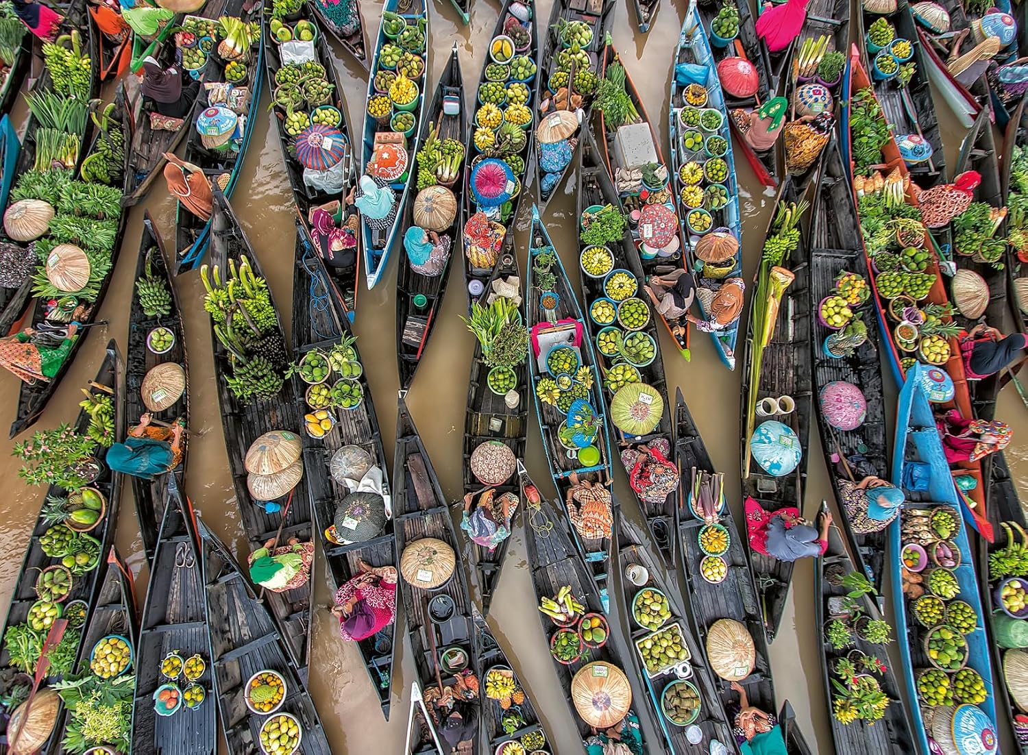 Puzzle - Floating Market - Indonesia, 500 piese | Ravensburger