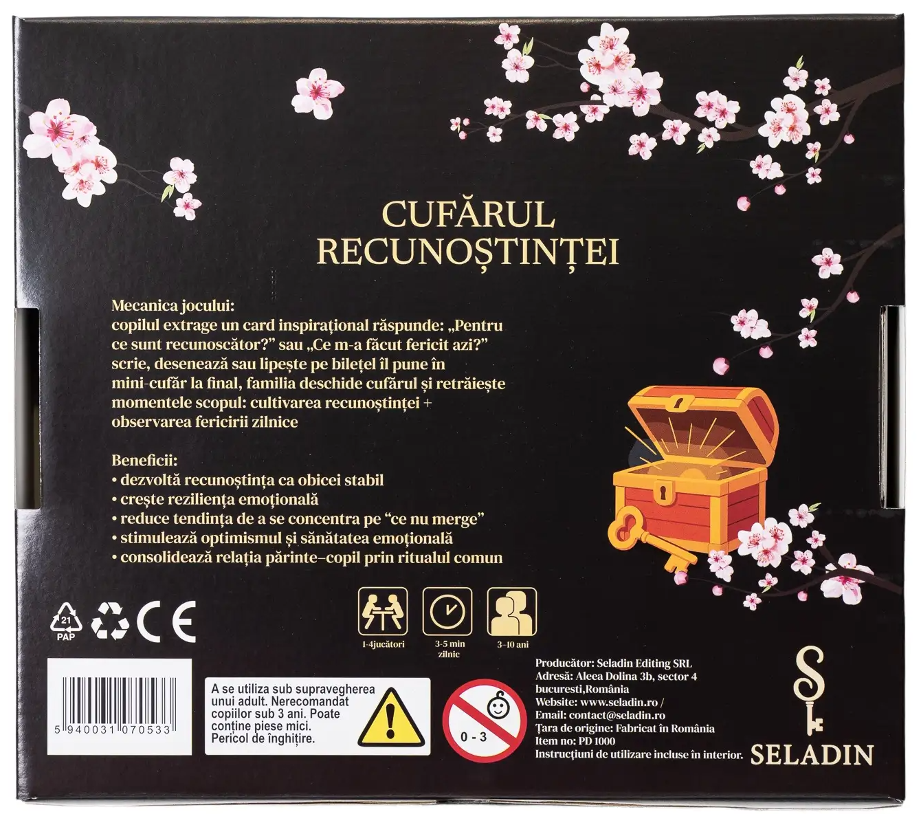 Joc educativ - Cufarul recunostintei | Seladin