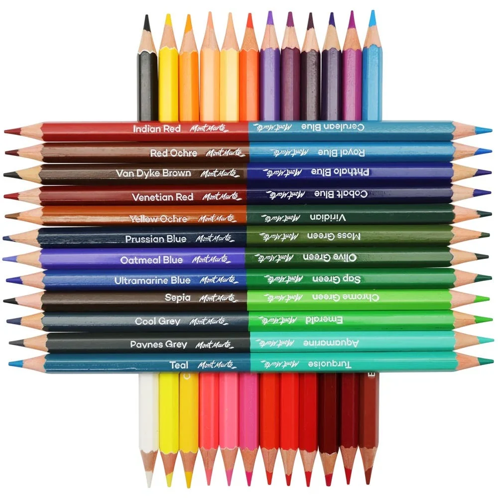 Set 12 creioane colorate - Duo Colour | Mont Marte