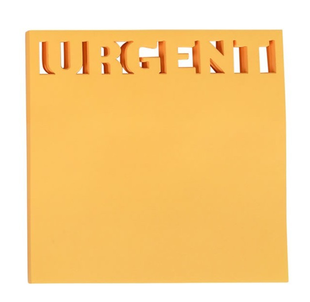 Notite adezive - Urgent, 75x75mm - Portocaliu neon | Office Cover