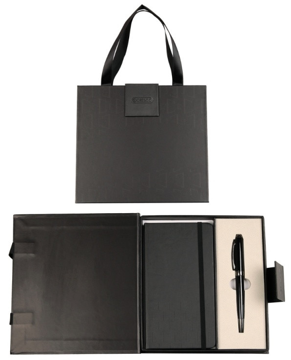 Set stilou si carnet - Cresco Symphony Elegant Premium, cutie neagra | Cresco