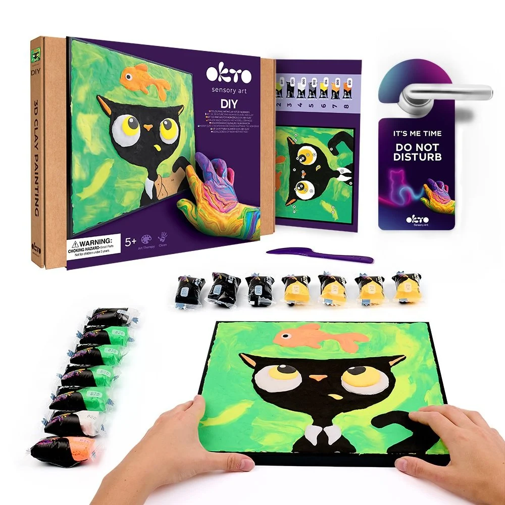 Set creativ - Sensory Art - Black Cat | Okto Clay