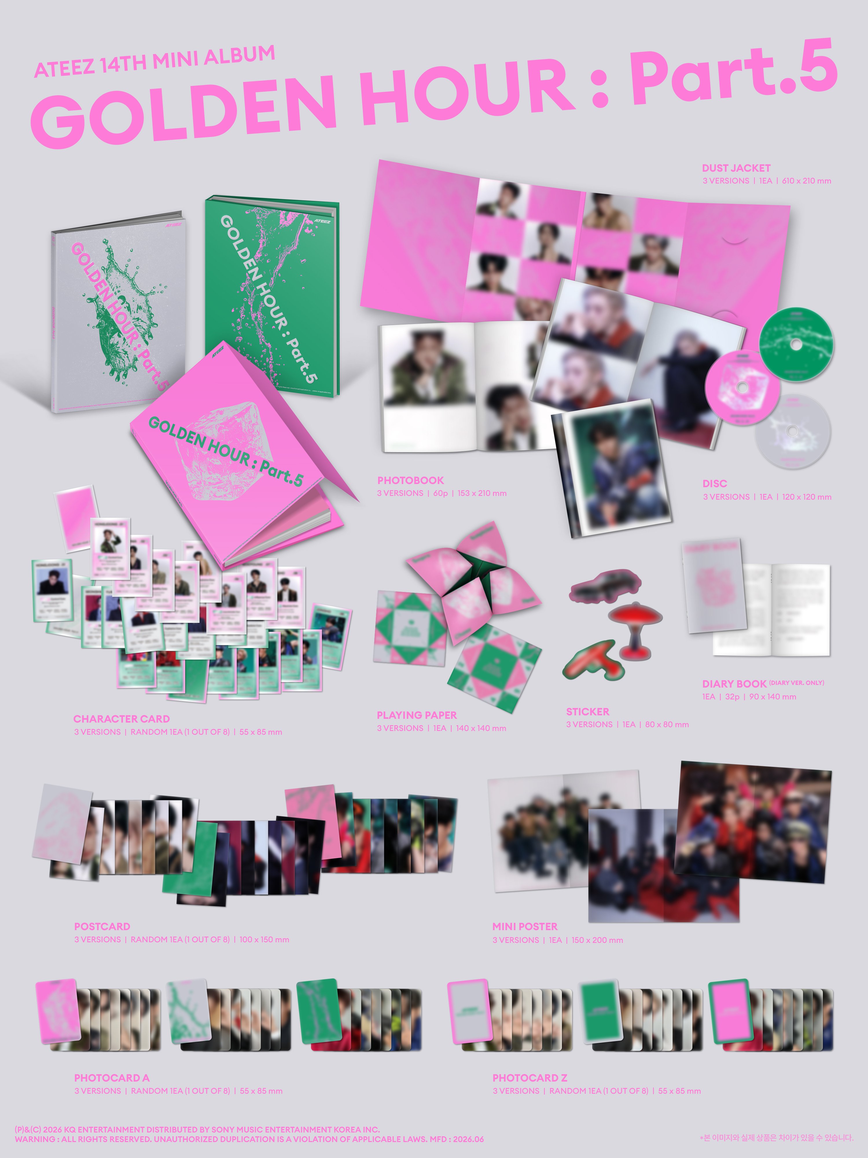 Golden Hour : Part.5 (Photobook, Random Version) | Ateez
