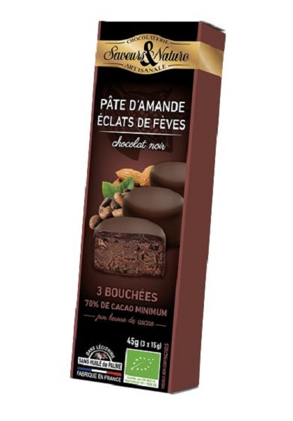 Praline - Pate d'amande eclats de feves Bio | Saveurs et Nature