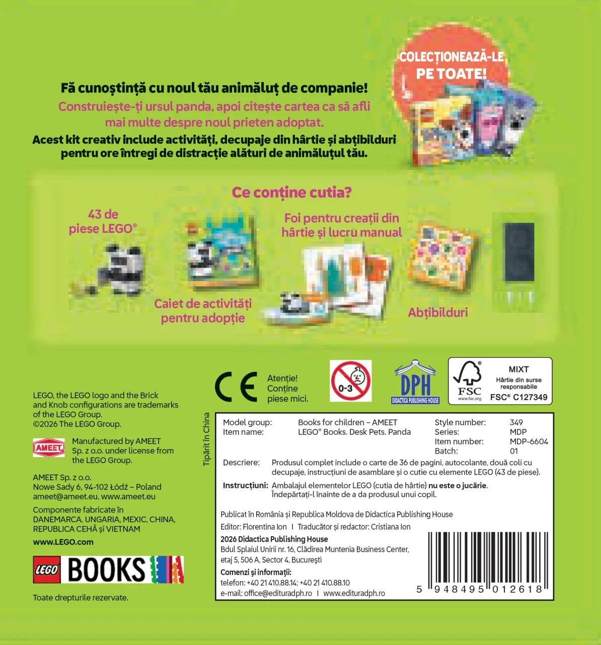 Joc educativ - LEGO - Adopta un panda | Didactica Publishing House
