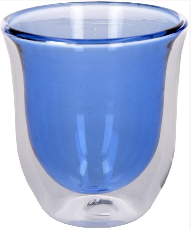 Set 2 pahare cu perete dublu - Dw Capp Gls Blue | Creative Tops