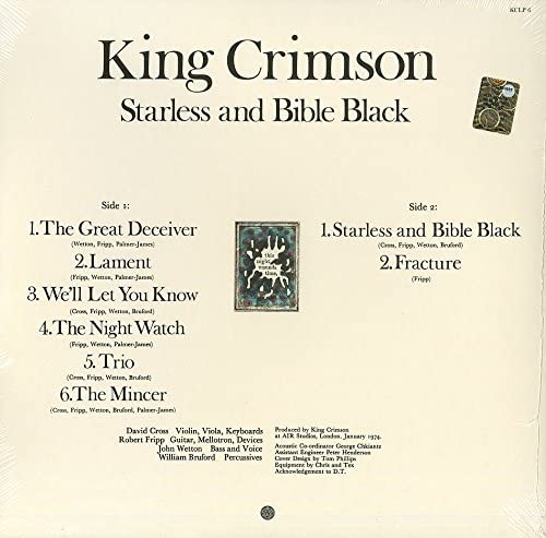 Starless And Bible Black - Vinyl | King Crimson