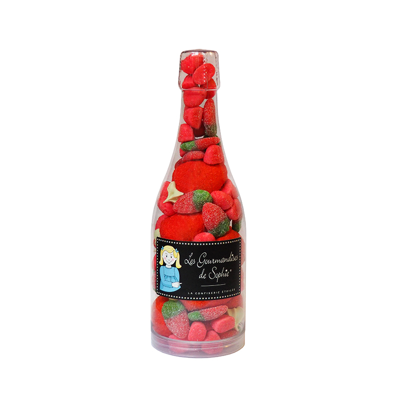 Sticla  cu bomboane trio capsuni - cocktail trio de fraises | Les Gourmandises de Sophie