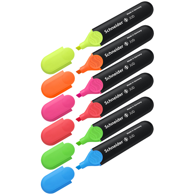 Set 6 markere - Highlighter Job | Schneider