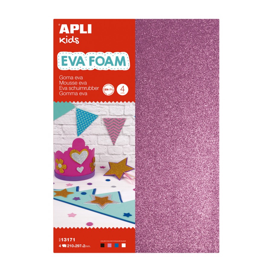 Set 4 coli - Spuma Eva cu Sclipici - Model 1 | Apli
