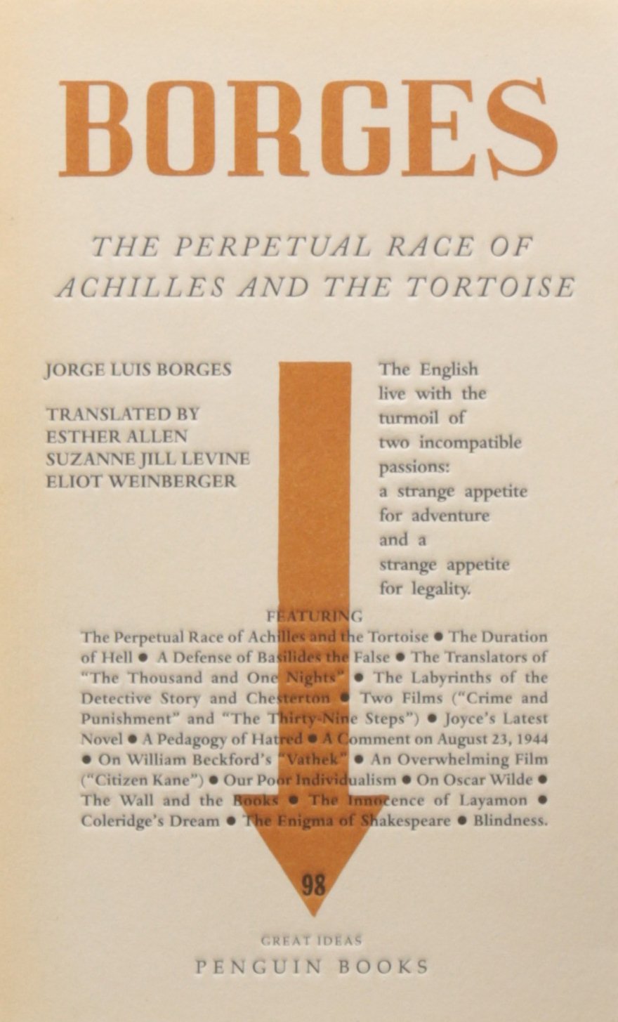 The Perpetual Race of Achilles and the Tortoise  | Jorge Luis Borges