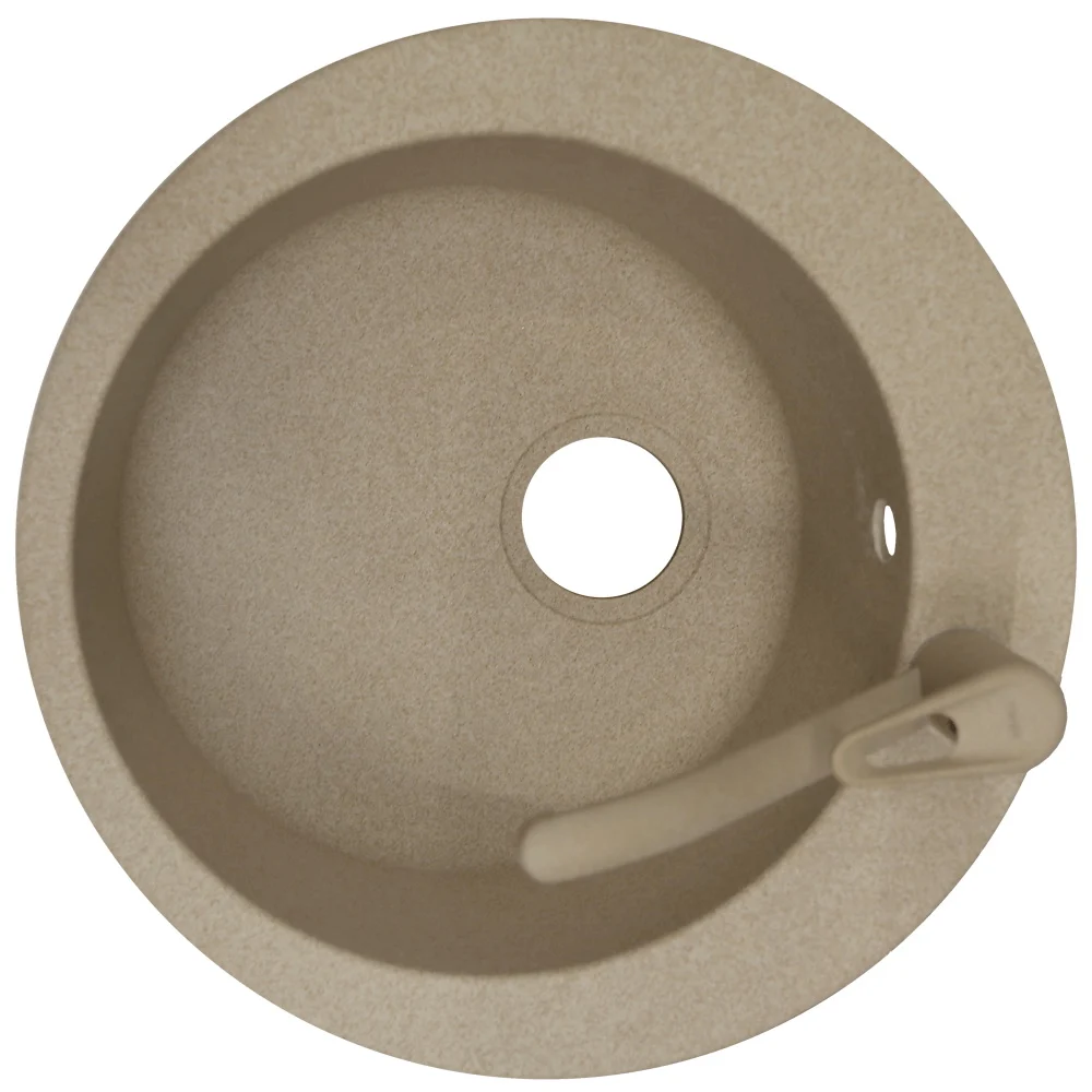 Chiuveta rotunda Avena cu baterie Novara, Franke, fragranite, bej, 51cm