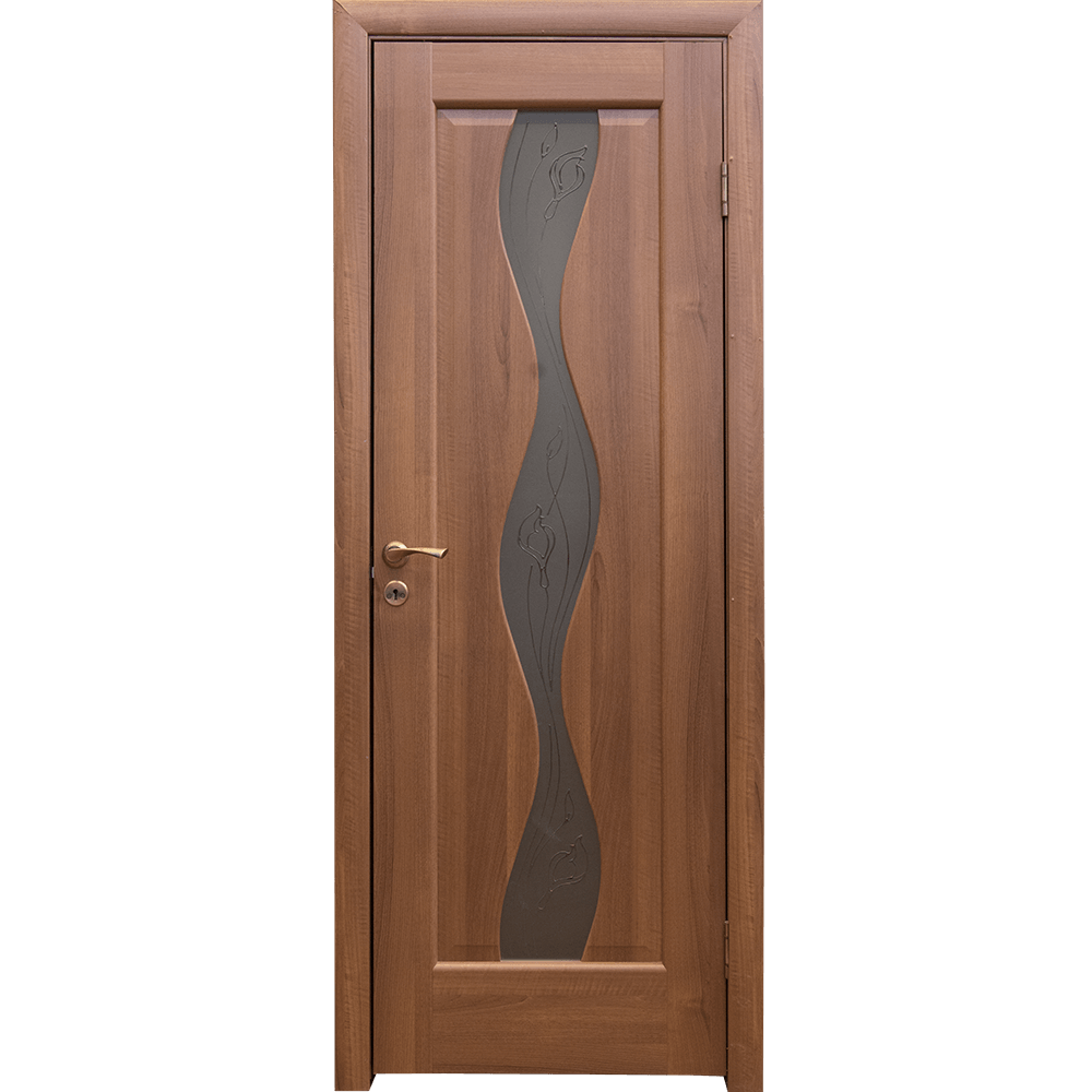 Usa interior celulara Maestra Volna, reversibila, MDF, artar auriu, toc fix, 200 x 70 x 4 cm