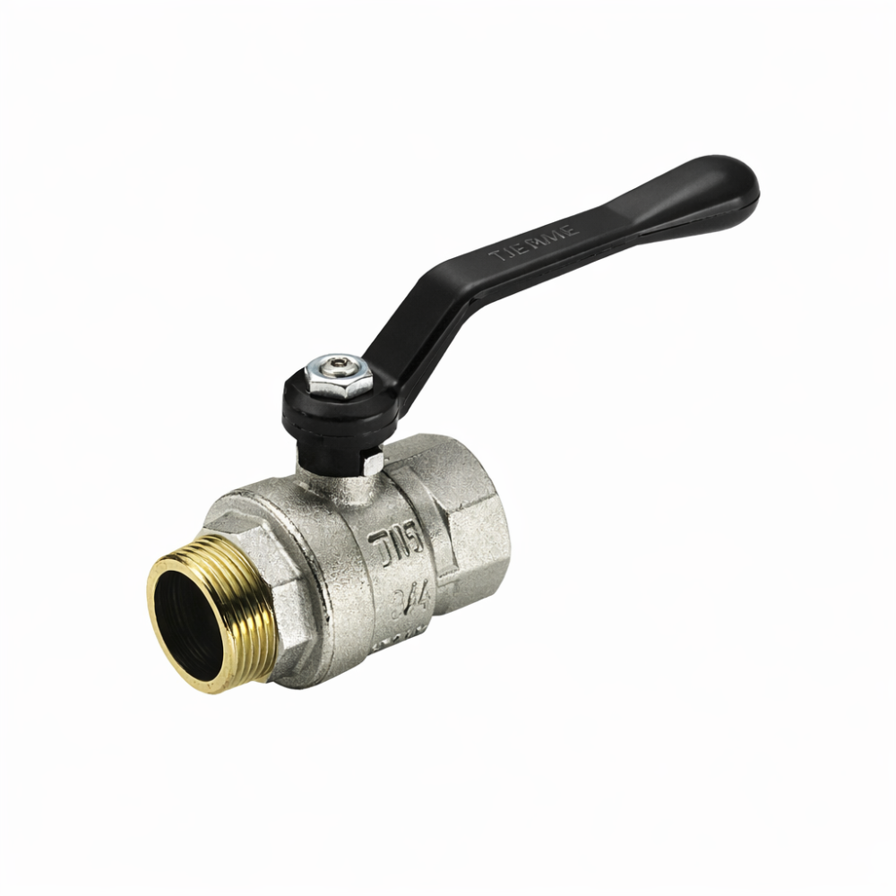 Robinet de trecere cu bila Tiemme Scirocco, filet interior-exterior, alama, racord 1 1/4