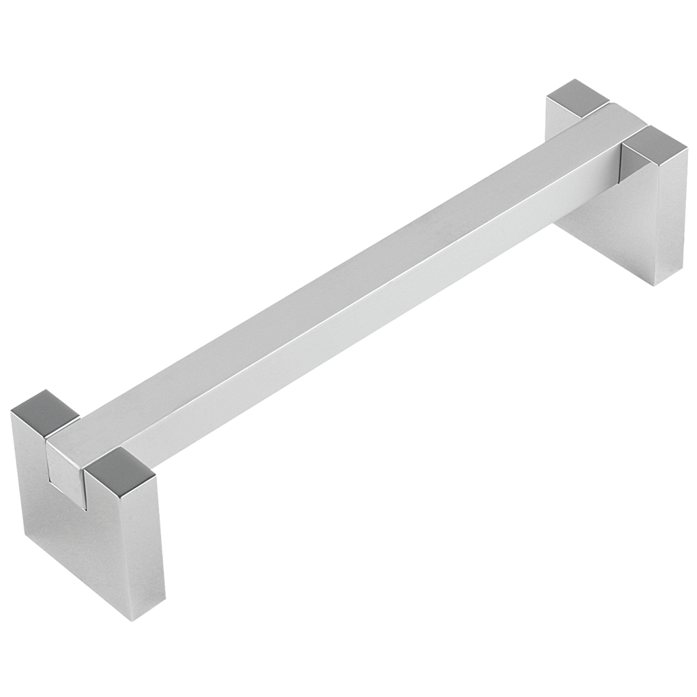 Maner aluminiu FA 26172, mat crom cu terminatii zamac finisaj crom, 128 mm