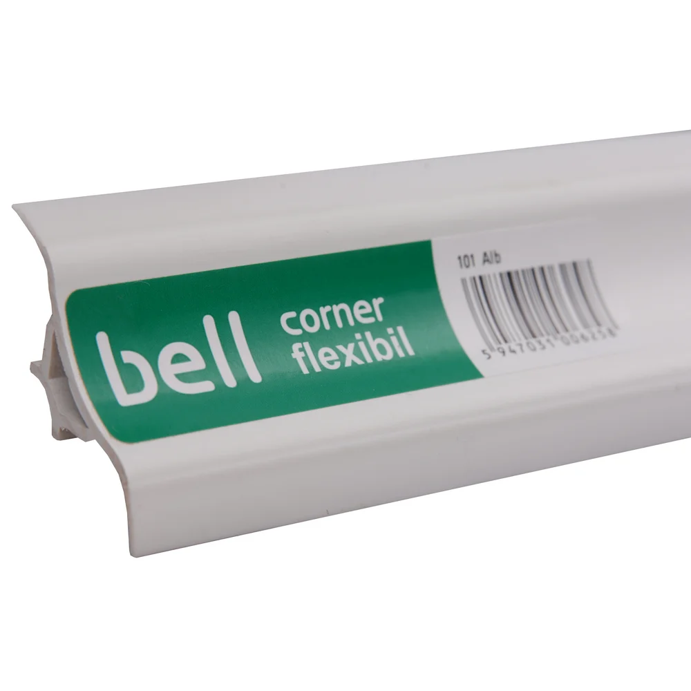 Profil PVC pentru cada, Bell, flexibil, alb, 2.5 m