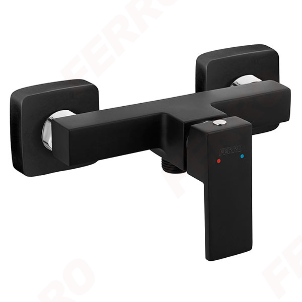 Baterie dus Ferro Zicco BZI7BL, monocomanda, alama, negru, 25 mm