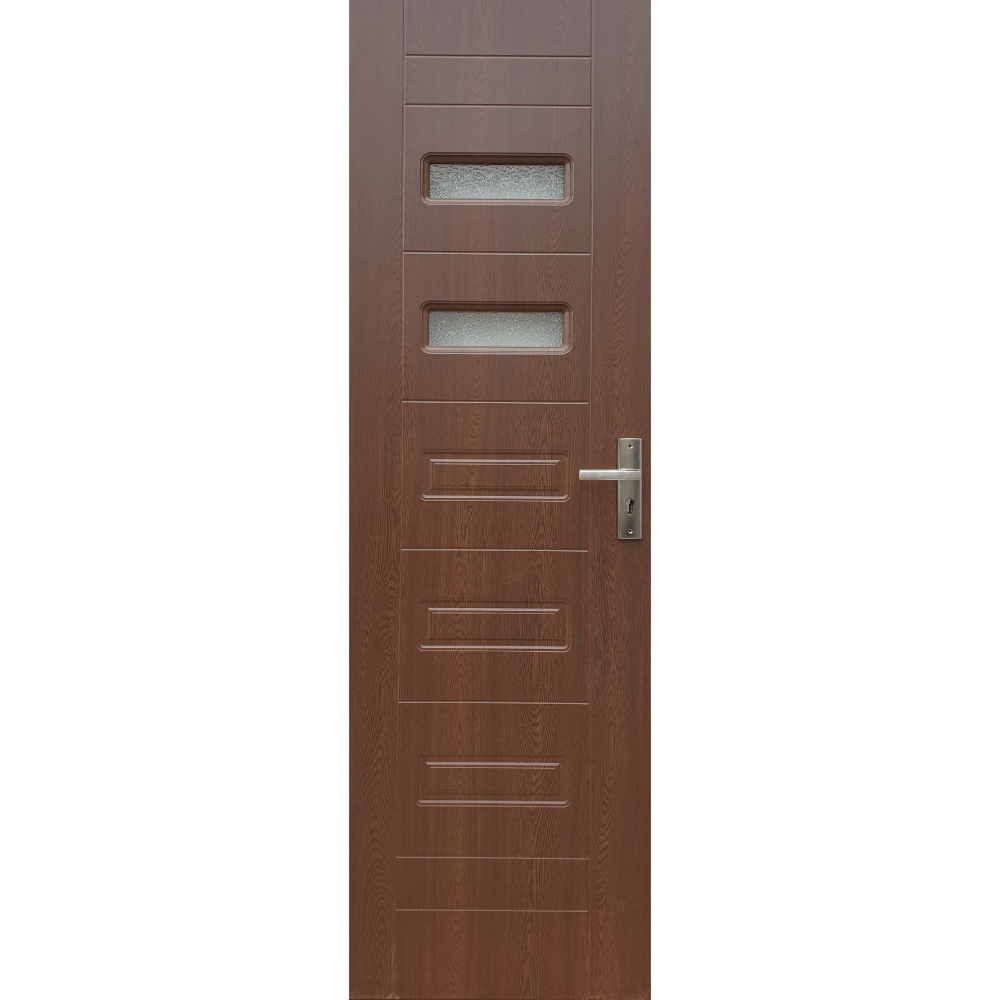 Usa interior celulara cu geam Pamate M104, reversibila, MDF, wenge, toc reglabil, 200 x 60 x 3.5 cm
