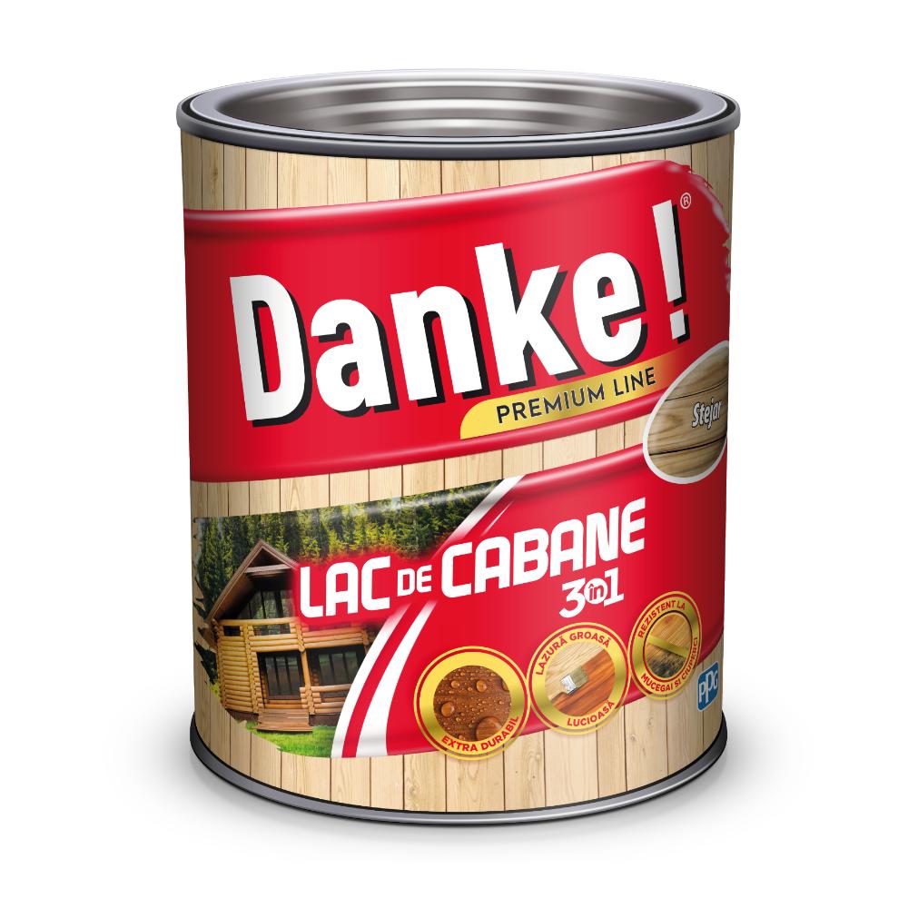 Lac pentru cabane 3 in 1, Danke, stejar, interior/exterior, 2.5 l
