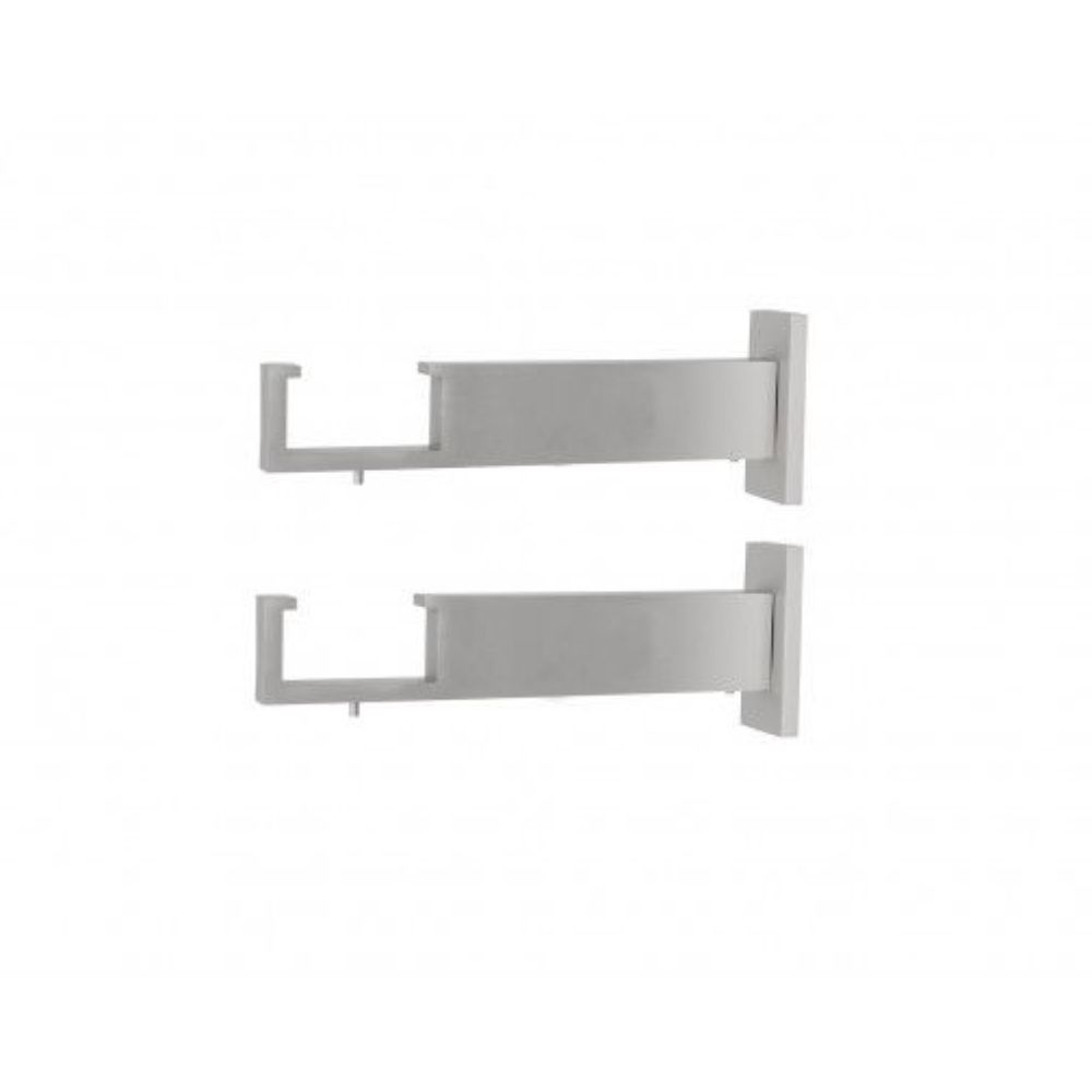 Consola perete, aluminiu, nichel satinat, 20,6 x 3,8 cm