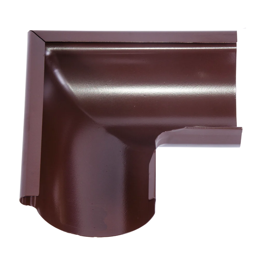Coltar exterior tip 1 jgheab Novatik Ronda, metal, diam. 125mm, maro RAL 8017