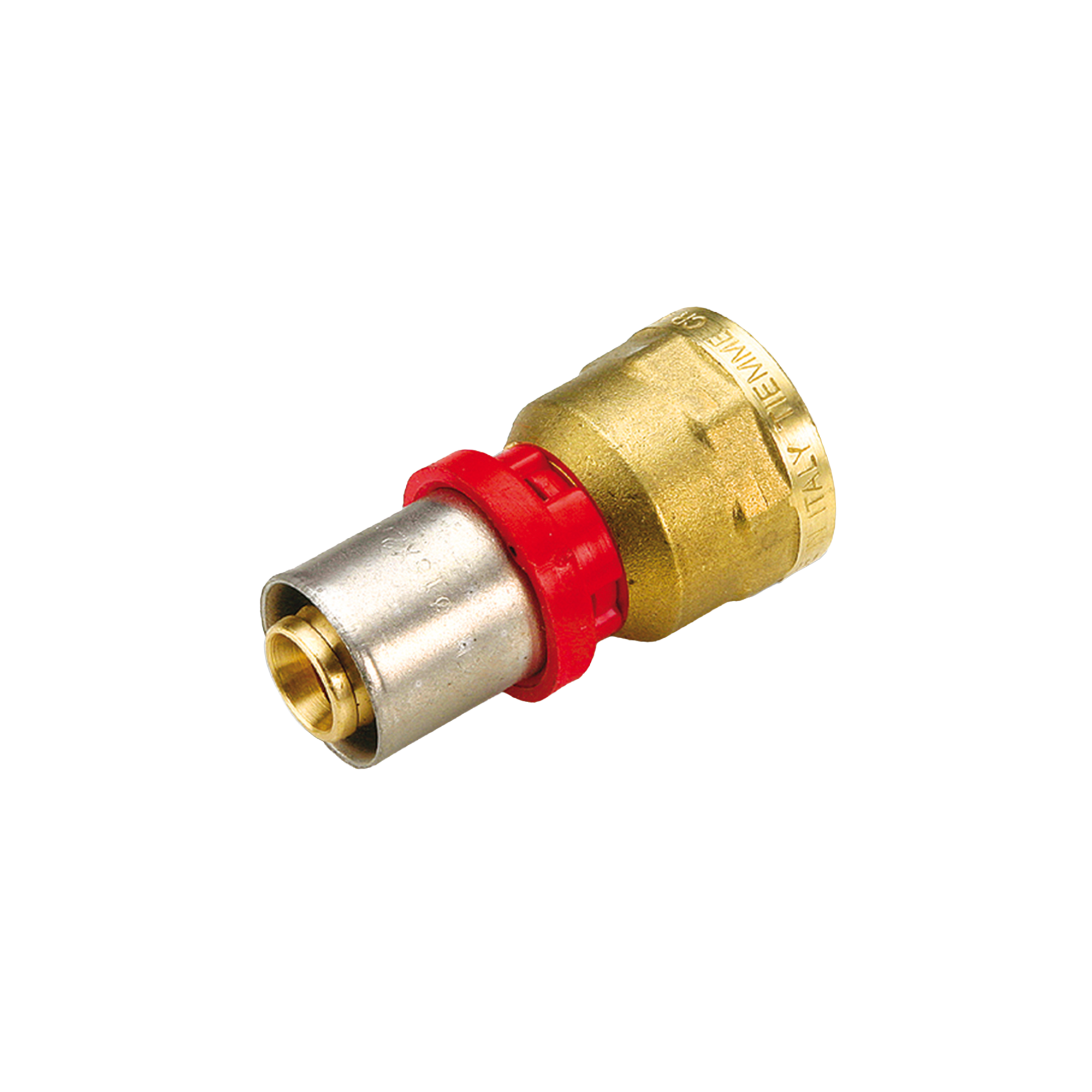 Racord cu presare multistrat Tiemme, filet exterior, alama, diametru 20 mm x racord 3/4