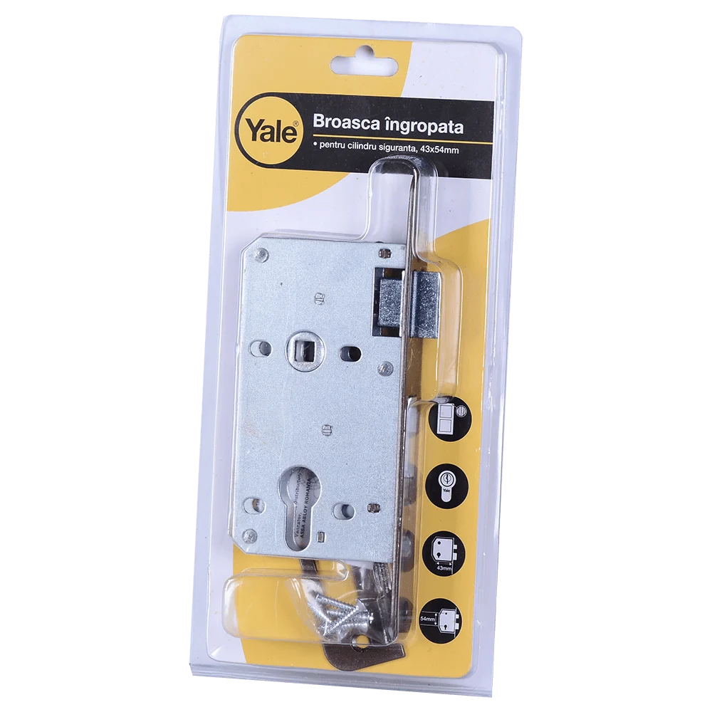 Broasca PVC cu rola si placa frontala Yale, 20 x 85 mm