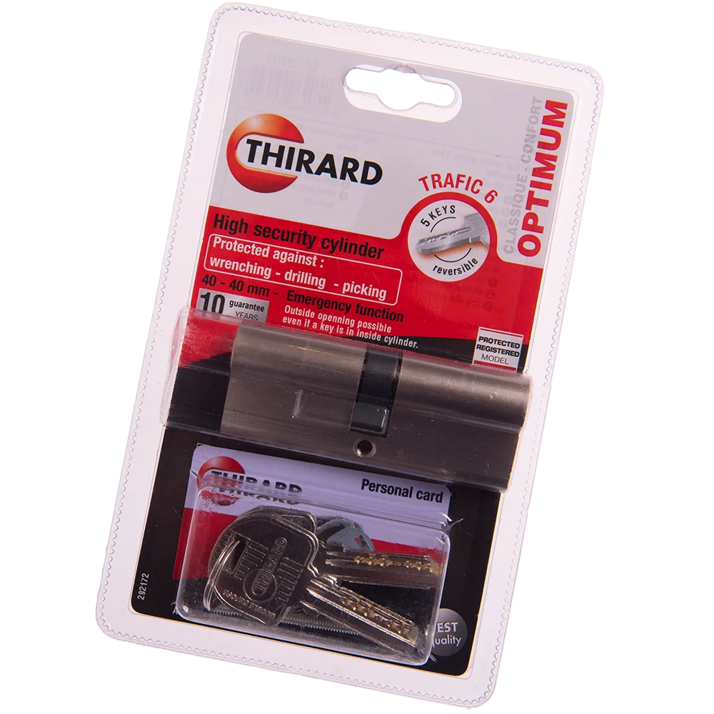 Cilindru Thirard Trafic6, alama, 40 x 40 mm, 5 chei nichelate