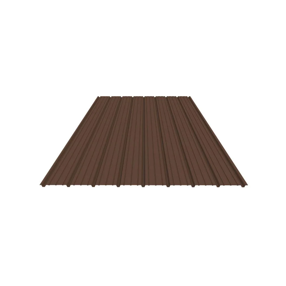 Tabla cutata zincata G10, maro RAL 8017, inaltime cuta 10 mm, 2000 x 910 x 0.40 mm