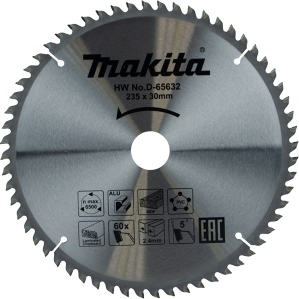 Panza fierastrau circular multimaterial Makita, 235 x 30 x 25 mm