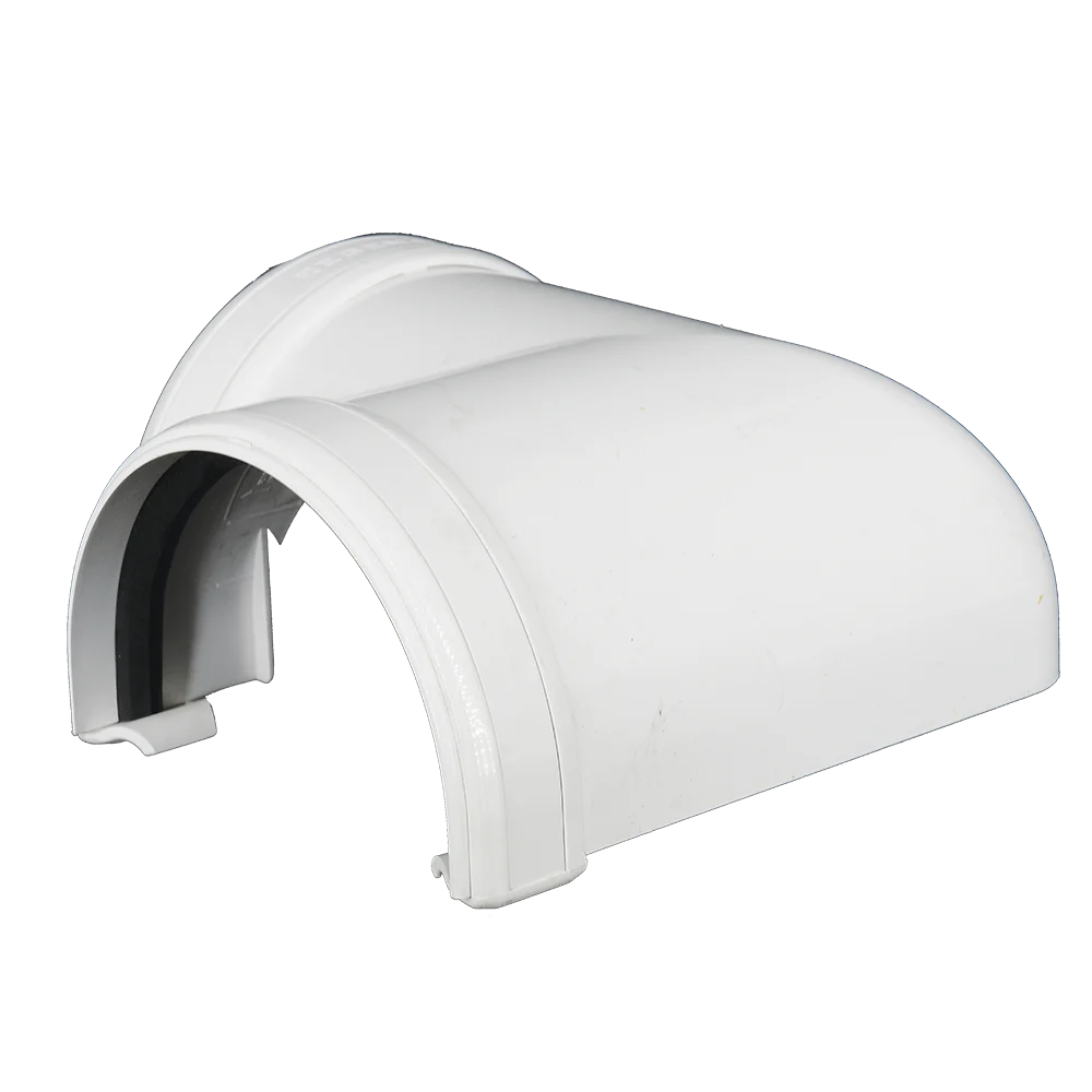 Coltar pentru jgheab, PVC, Regenau, 125 mm, alb