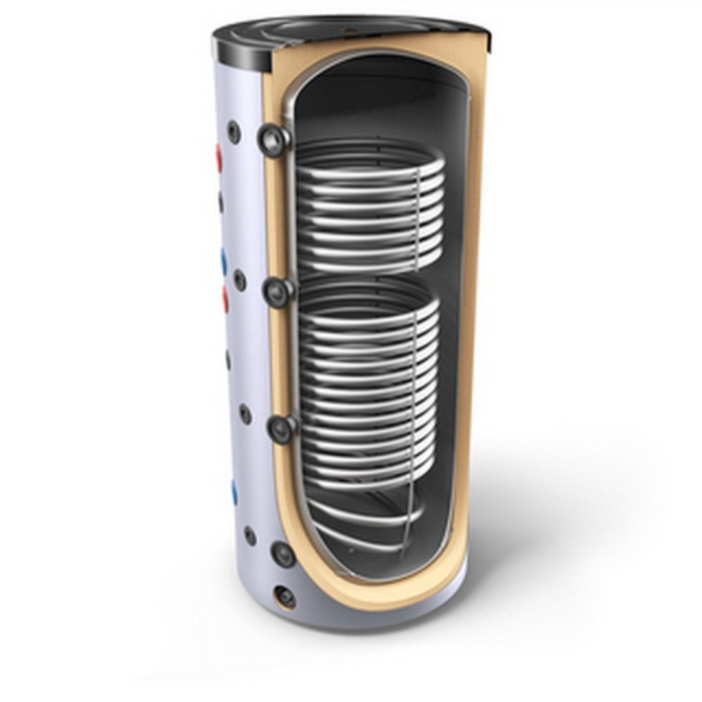 Puffer 500 l Tesy V157S250075F42P6, vertical, 2 serpentine, 1 rezervor, gri, 149.5 kg, 1674 x 750 mm