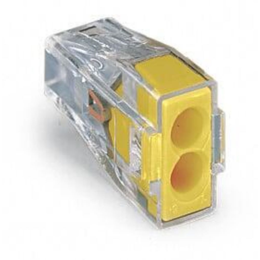 Conector imbinare Push Wire Wago 773-102, 30 A, conductori unifilari, 2 x 2.5 mmp, 100 bucati/set