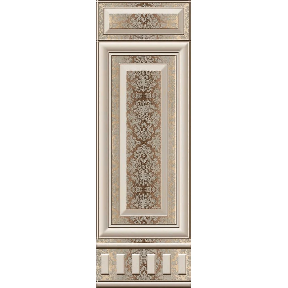 Faianta bucatarie rectificata glazurata Lugo Royal HL, maro, lucios, model, 75 x 25 cm
