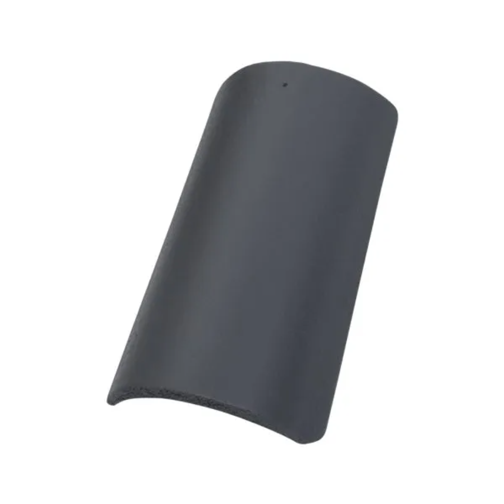 Tigla de coama beton Terran Danubia, Color System, gri inchis, 250 x 420 mm
