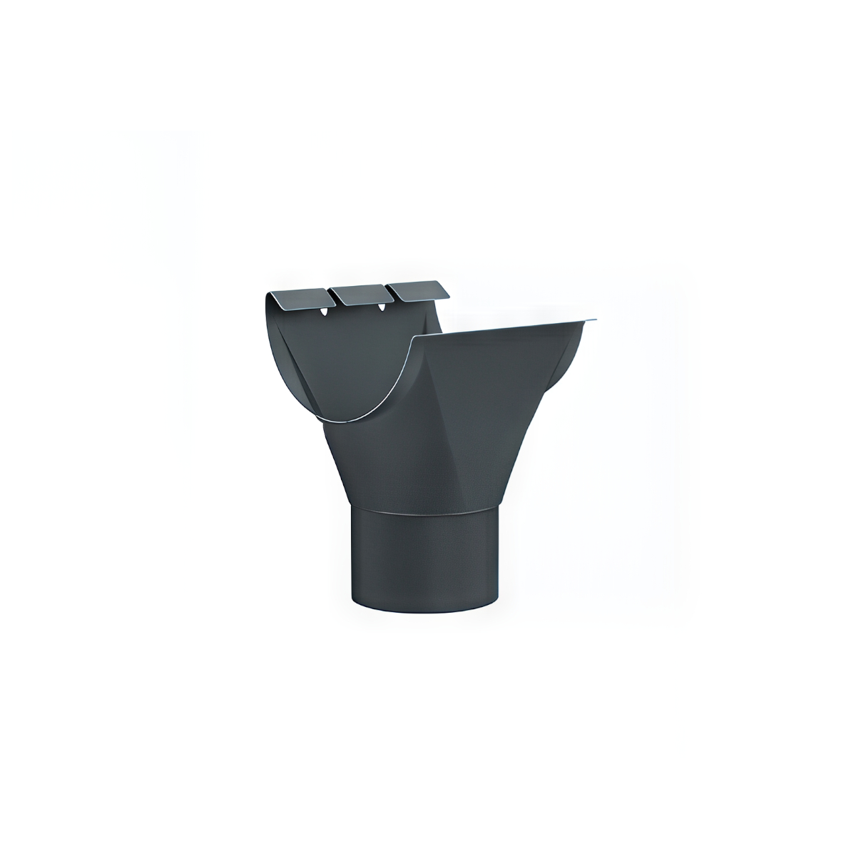 Racord jgheab burlan, 125/88 mm, gri RAL 7016