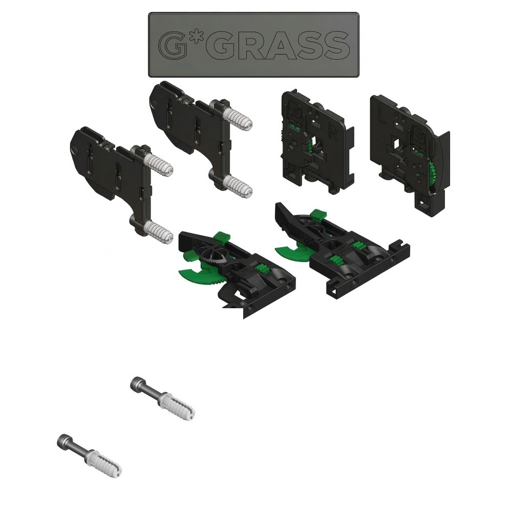 Set accesorii Vionaro V8 5D Ice, plastic, antracit, inaltime 89/121 mm, 8 bucati