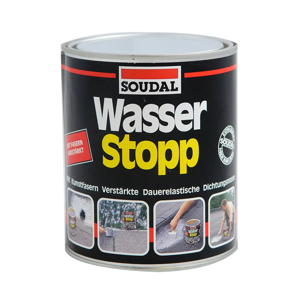 Pasta hidroizolanta acoperis Soudal Wasser Stop, gri, 750g