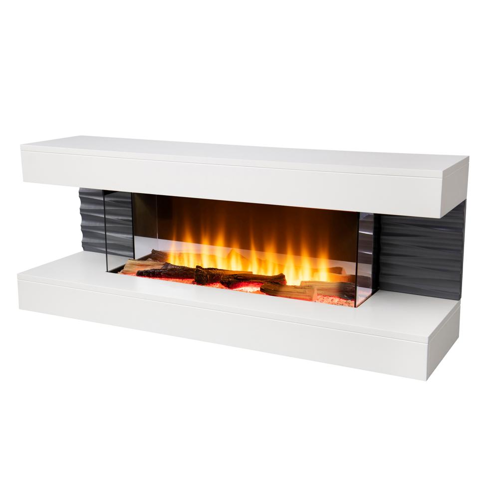 Semineu electric panoramic Home FKK 10, 2000 W, 2 trepte de putere, termostat electronic, 8 moduri de iluminare focar