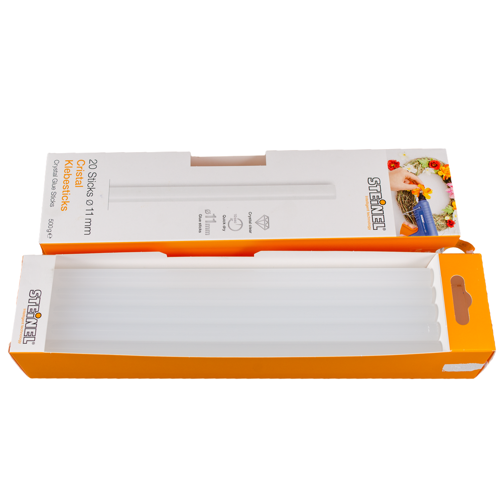 Batoane silicon Steinel Crystal pentru pistol de lipit, transparent,11 x 250 mm, set 20 buc
